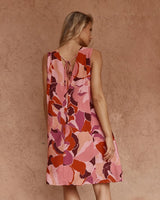 Sass Allie Seamed Swing Dress Peony Pink