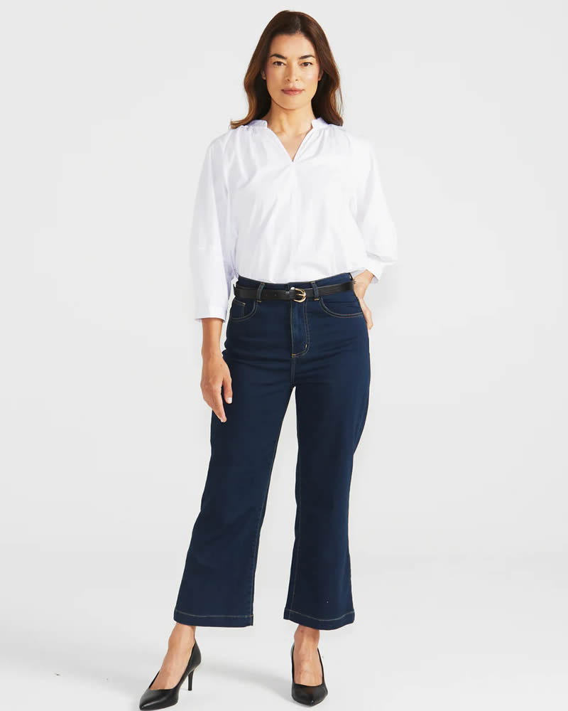 Betty Basics Winnie Wide Leg Jeans Indi Blue