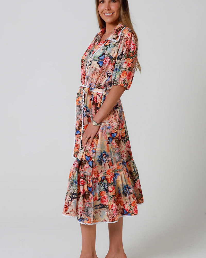Dreamcatcher Hannah Midi Dress Floral Print