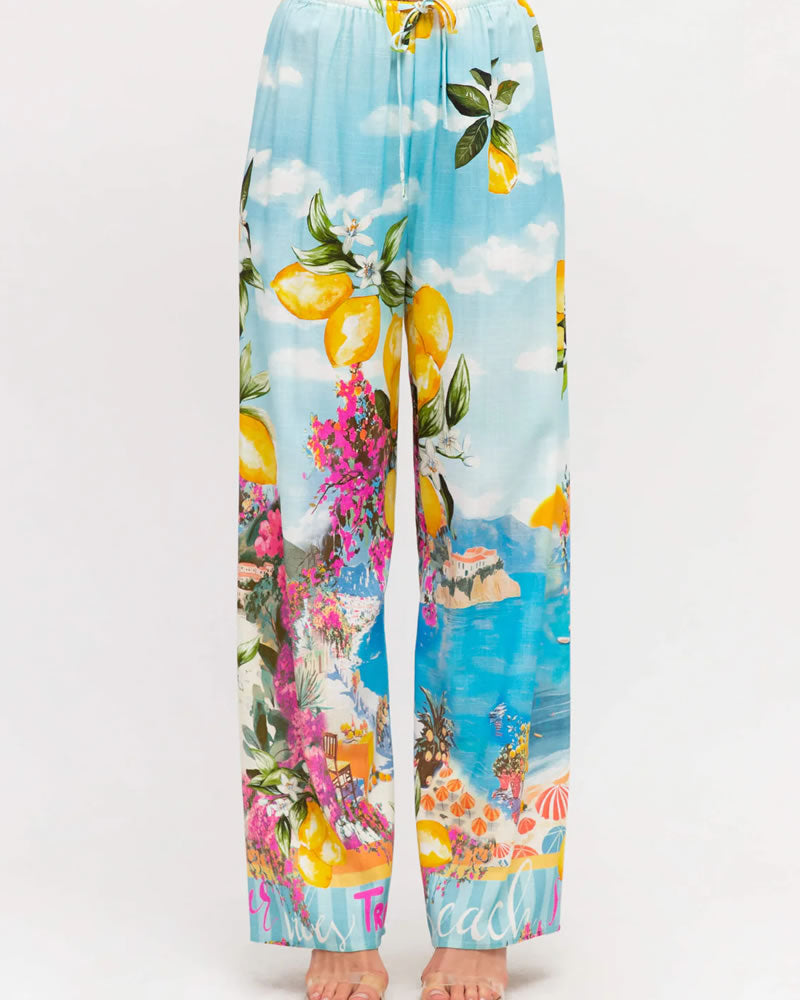 White Closet Limoncello Wide Leg Pants