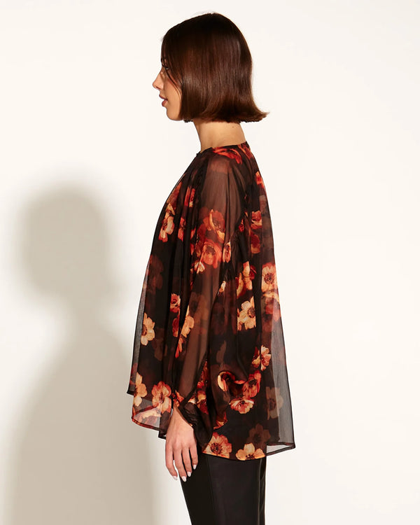  Fate + Becker Bloom Batwing Sleeve Top Rose Dust Floral