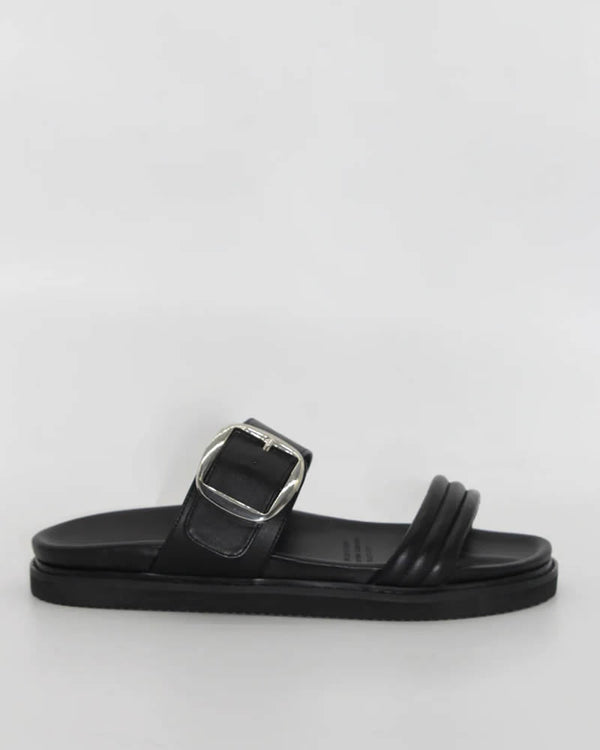  Human Shoes Bailey Black Leather Slides