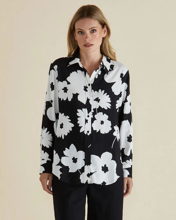  Betty Basics Rosie Monochrome Printed Shirt