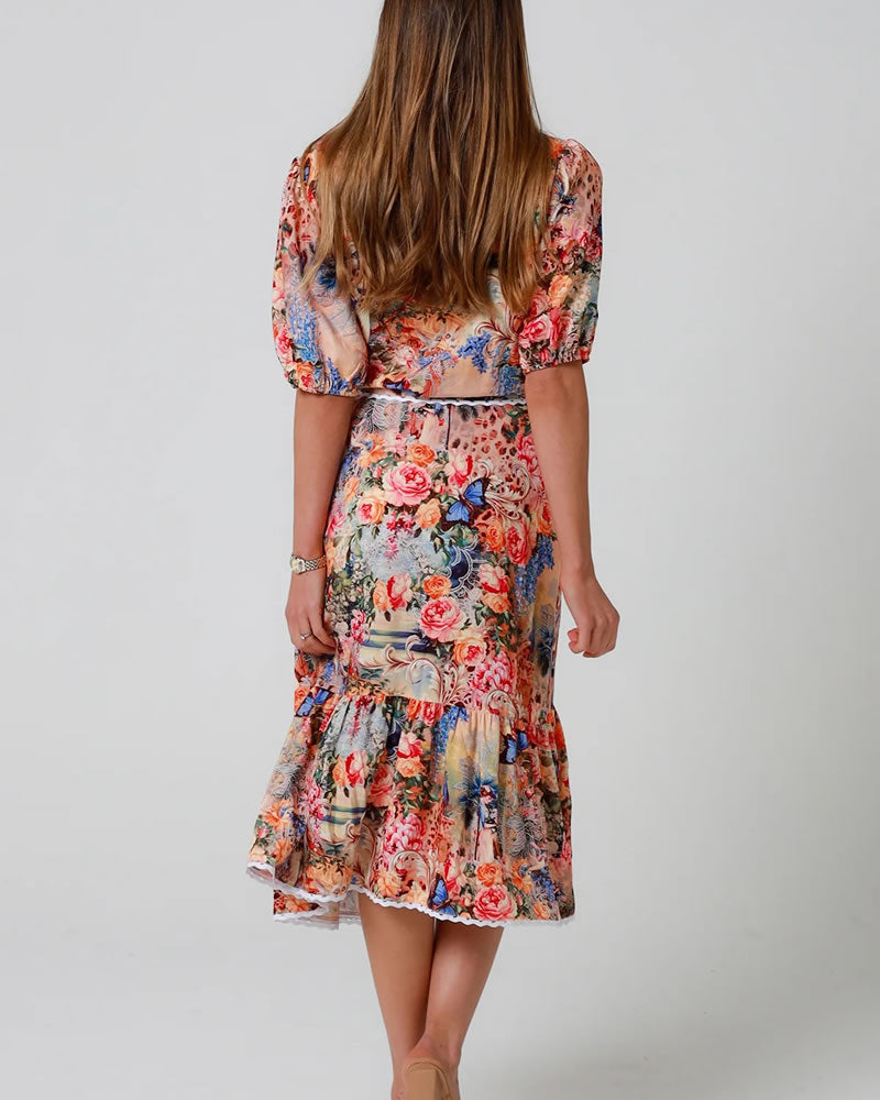 Dreamcatcher Hannah Midi Dress Floral Print