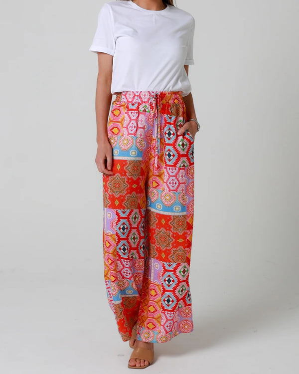  Dreamcatcher Winifred Wide Leg Pants Multi Print