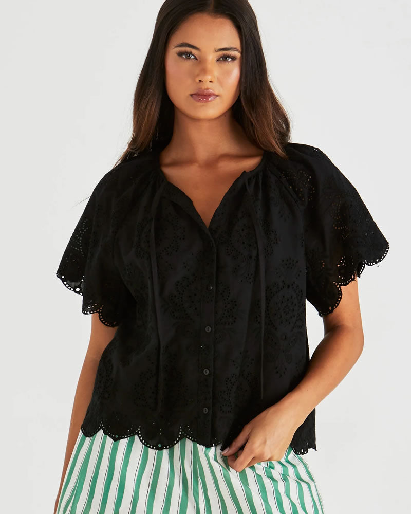 Sass Ani Short Sleeve Blouse