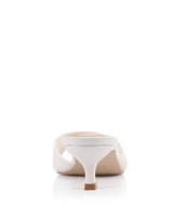 Verali Alyssa Kitten Heel Mules Chalk White