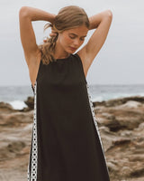 Ebby + I Coco Mini Dress Black with white contrast