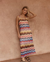 Sass Shiloh Lace Midi Dress Multi Colour