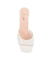 Verali Alyssa Kitten Heel Mules Chalk White