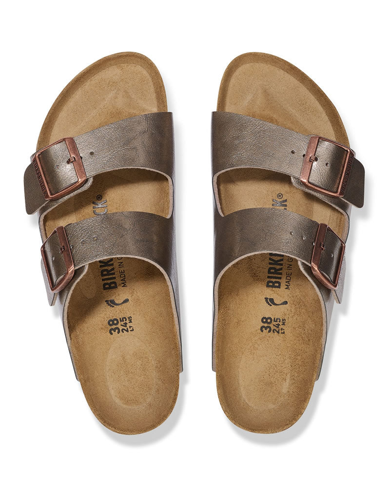 Birkenstock Arizona Birko Flor Graceful Taupe 2 Strap Sandals