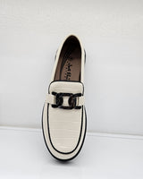 Just Bee Channa Patent/Croc Combo Chunky Loafers