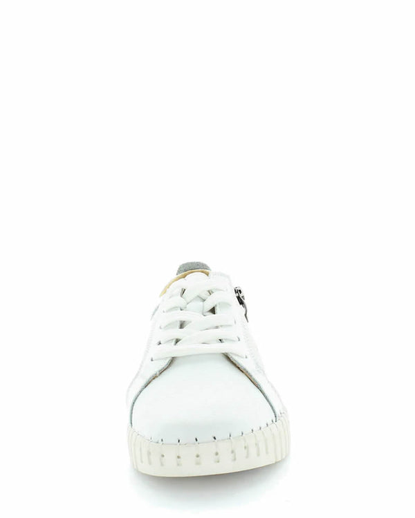  Just Bee Capari  White Leather Sneakers