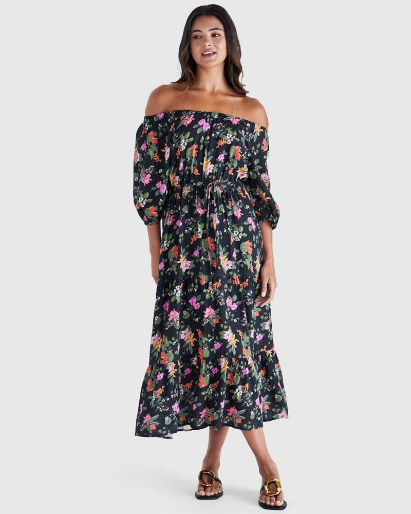 Sass Becket Dress Night Garden Floral Print