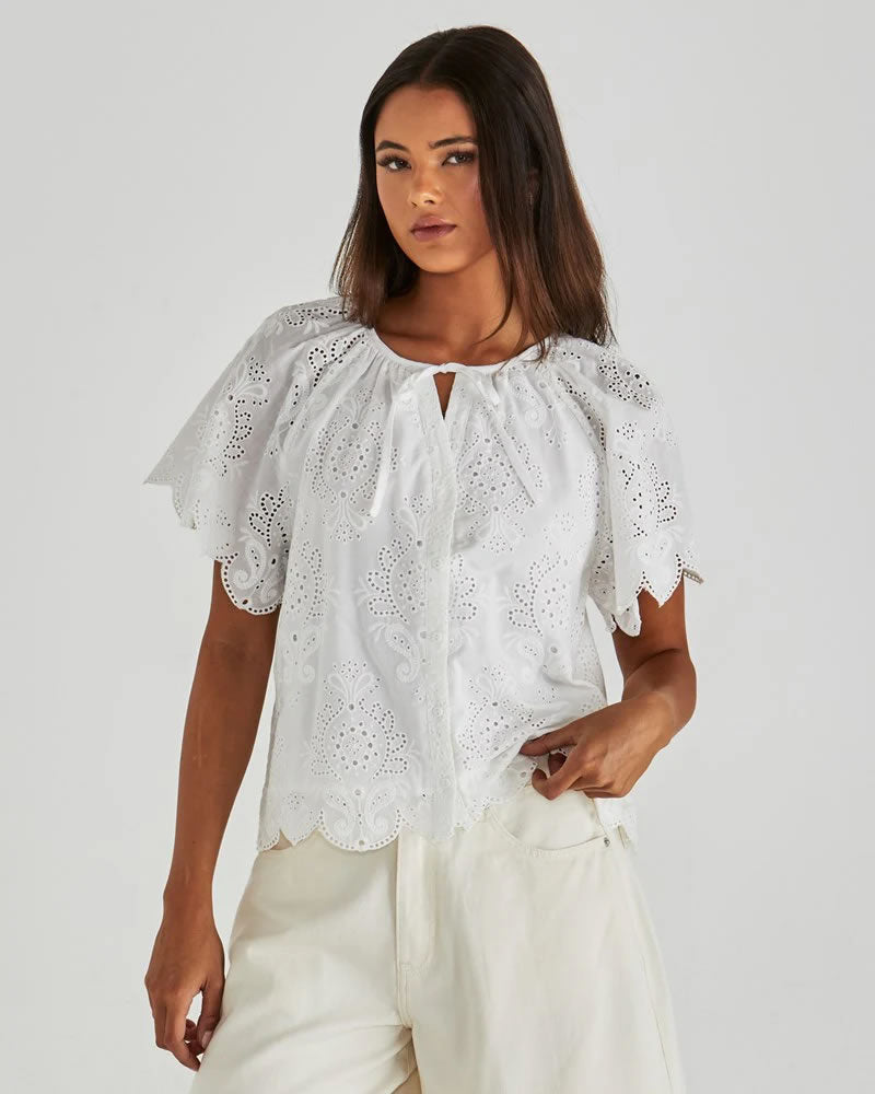 Sass Ani Short Sleeve Blouse