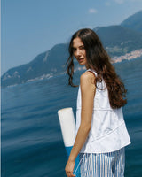Sass Elin Gathered Tie Top White