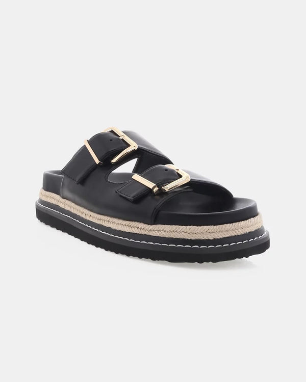  Billini Alder Platform Slides Black