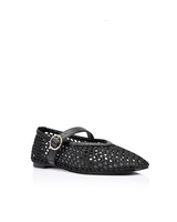Verali Eunice Mary Jane Weave Flats Black