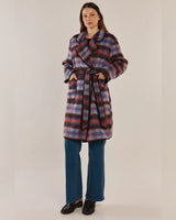 Betty Basics Oslo Coat Purple/Orange Check