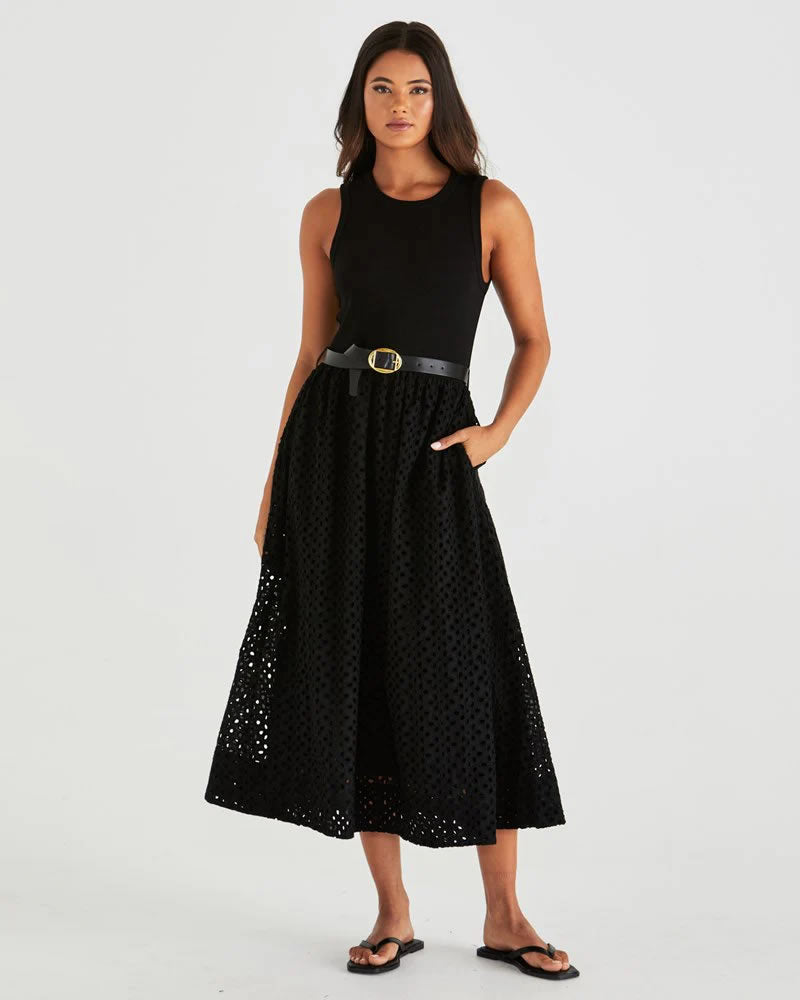Sass Pattie Dress Black