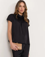 Adorne Iris Short Sleeve Top Black
