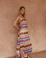 Sass Shiloh Lace Midi Dress Multi Colour