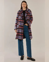 Betty Basics Oslo Coat Purple/Orange Check