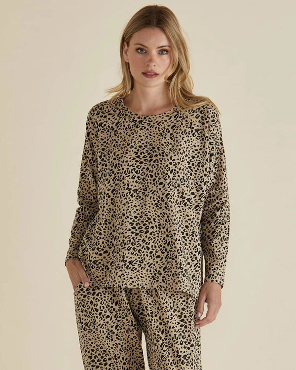  Betty Basics Brixley Long Sleeve Top Leopard Multi