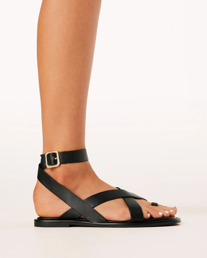 Billini Ushi Black Strappy Sandals