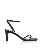 Verali Gilbert Black Strappy Block Heels