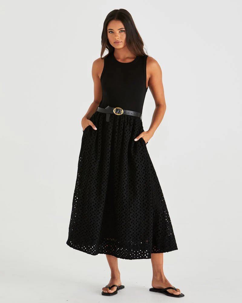 Sass Pattie Dress Black