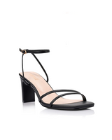 Verali Gilbert Black Strappy Block Heels