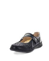 Just Bee Castina Black Leopard Mary-Jane Flats