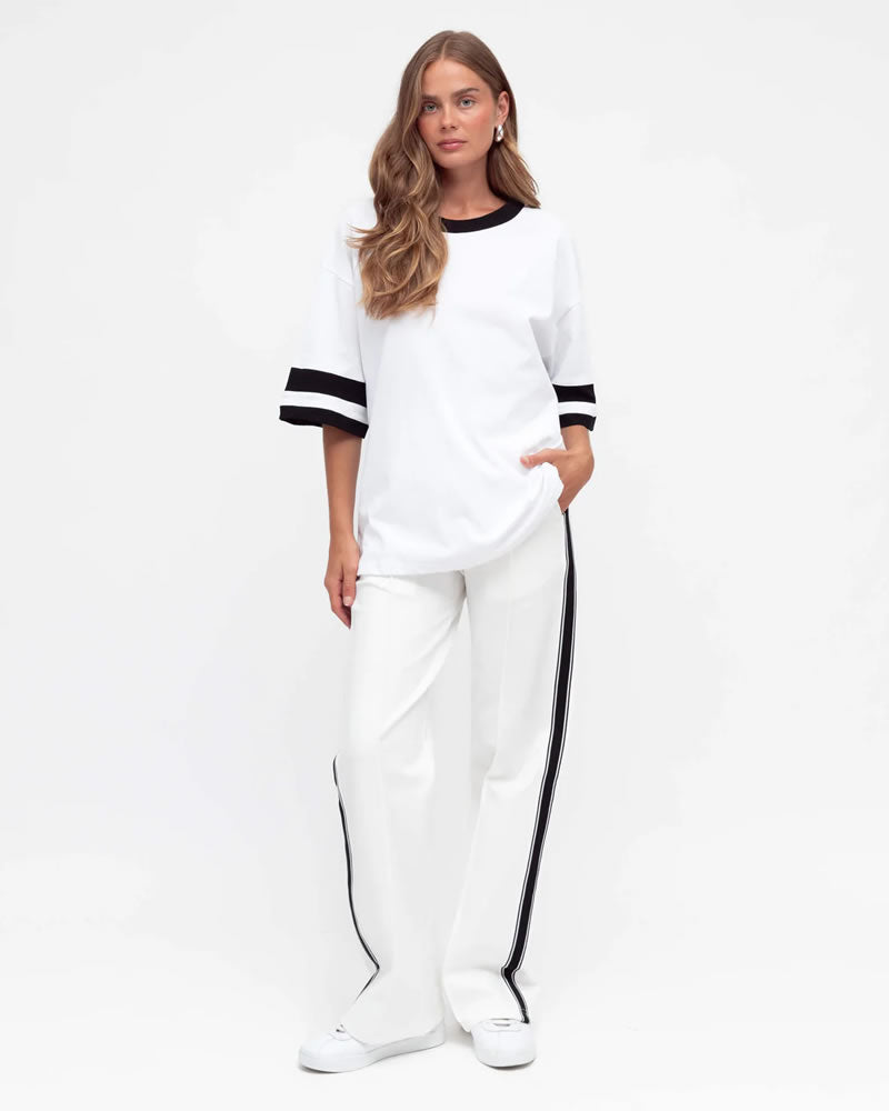 Ebby + I Zoe Trackpants with Side Stripe