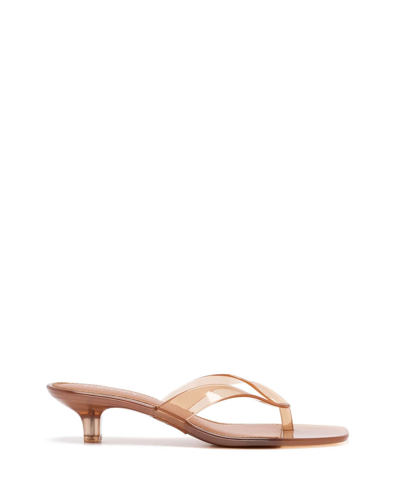 Therapy Shoe Jellyz Thong Heels Toffee