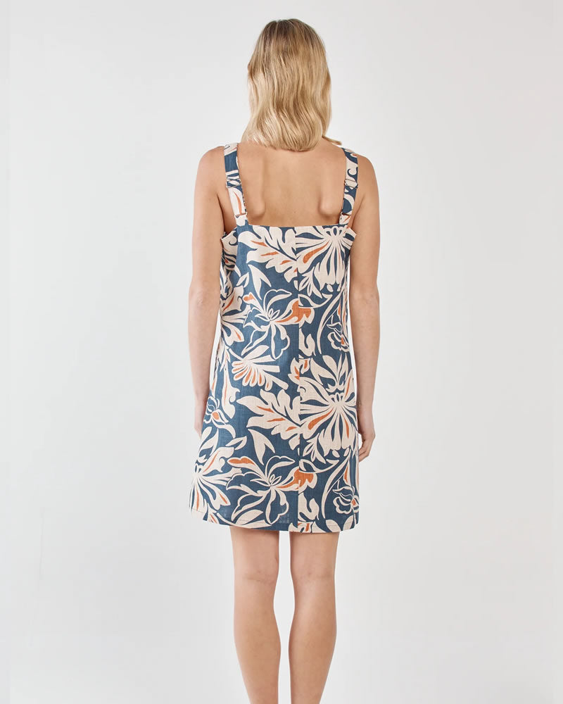 Sass Jana Mini Shift Dress Wild Orchid Navy