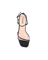 Verali Gilbert Black Strappy Block Heels