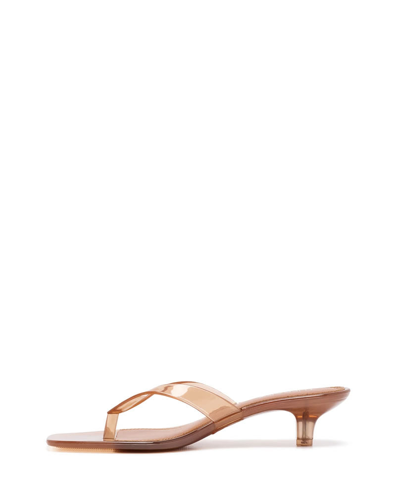 Therapy Shoe Jellyz Thong Heels Toffee