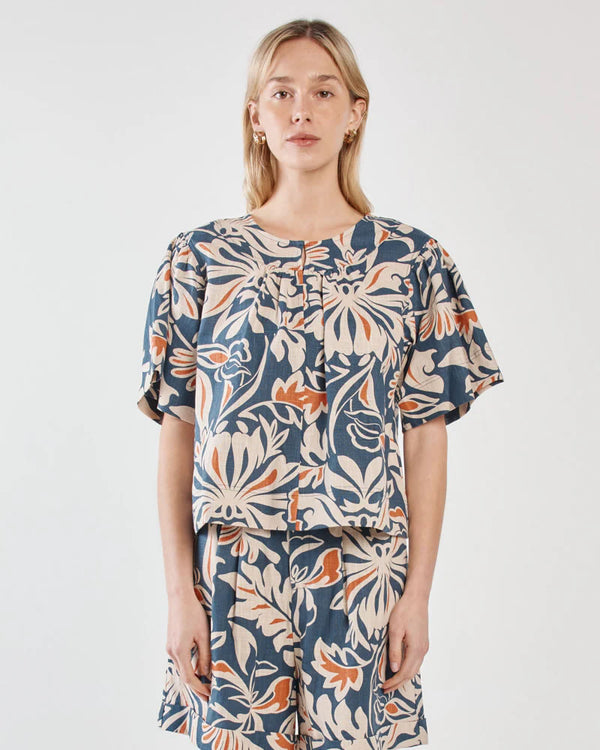  Sass Jana Blouse Wild Orchid Navy