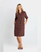 Betty Basics Dawson Denim Dress Chocolate Brown