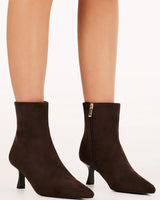 Billini  Carmella Ankle Boots Low Stiletto Heel Dark Cacoa