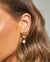 Izoa Forbidden Earrings Gold. Silver or Rose Gold with Freshwater Pearls