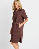 Betty Basics Dawson Denim Dress Chocolate Brown