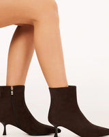 Billini  Carmella Ankle Boots Low Stiletto Heel Dark Cacoa