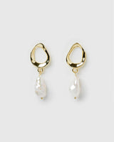 Izoa Forbidden Earrings Gold. Silver or Rose Gold with Freshwater Pearls