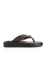Verali Bosley Platform Thongs Chocolate Brown