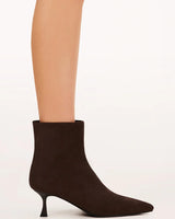 Billini  Carmella Ankle Boots Low Stiletto Heel Dark Cacoa