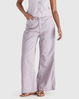 Sass Ainsley Wide Leg Jeans Blush Pink Denim