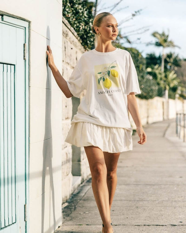  Paper Heart Amalfi White Printed Lemons TShirt