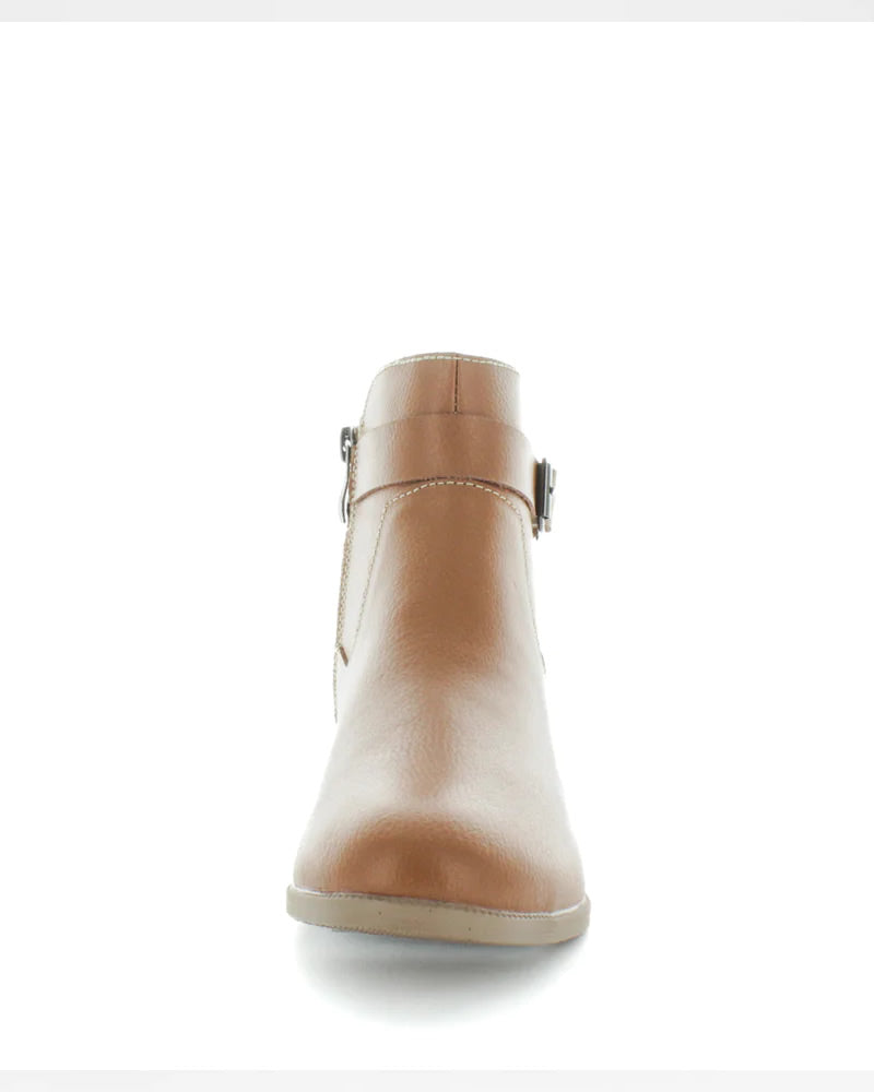 Just Bee Carabel Tan Leather Ankle Boots